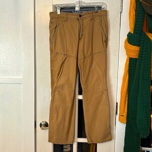 Wrangler distress Fargo pant ALL TERRAIN Gear khaki color worn in beautifully